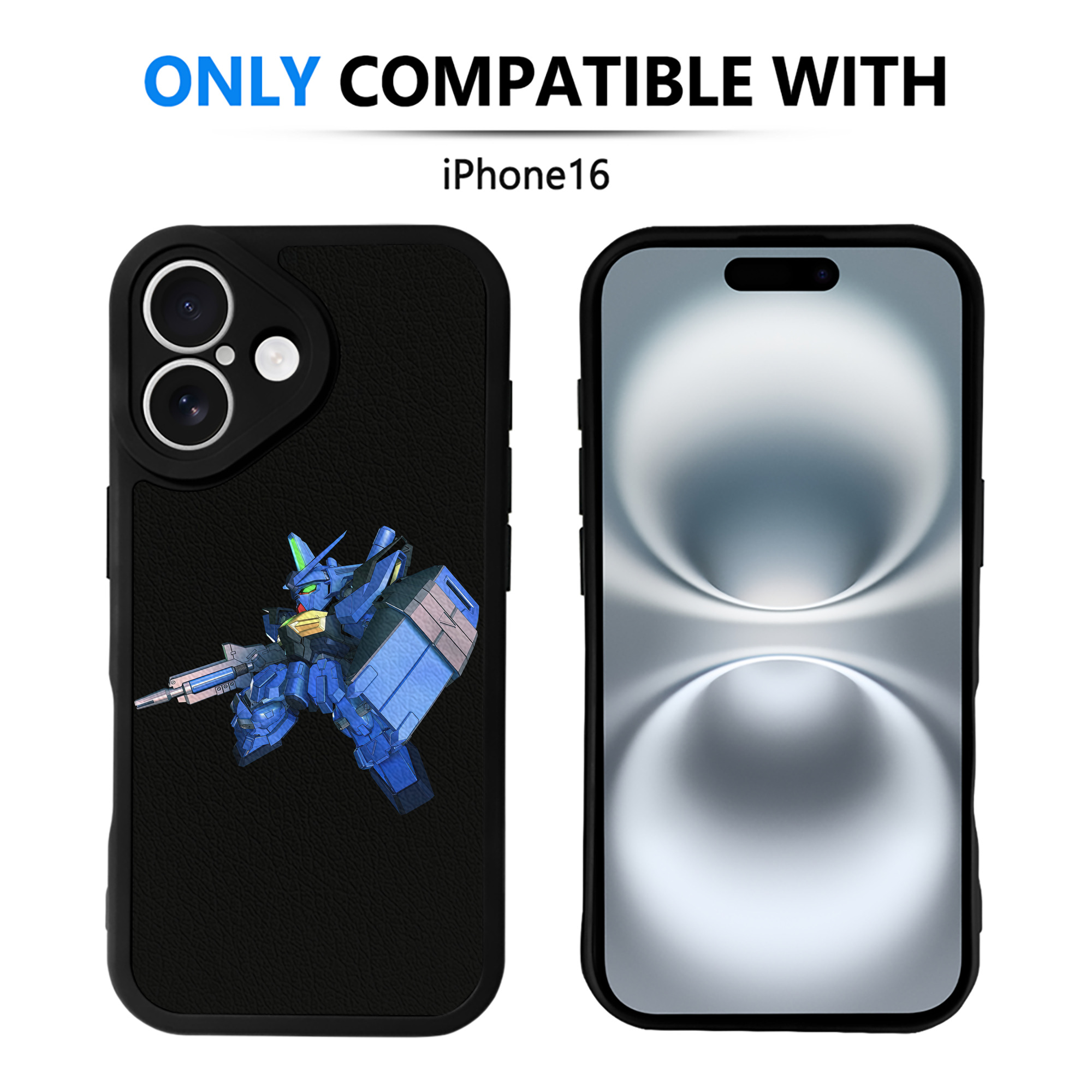 （画像用） 機動戦士ガンダム Mobile Suit Gundam 【iPhone 16シリーズ対応】シリコンスマホケース（レザー調） 材質：シリコン